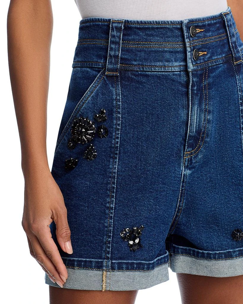 Cinq à Sept Embellished Shorts in Oceane 5