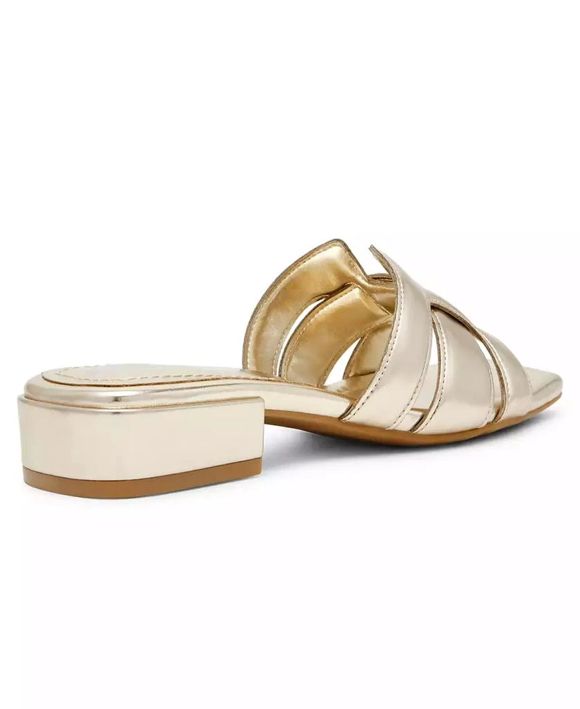 Anne Klein Women's Loyal Square Toe Slide Flat Sandals 7