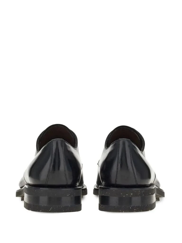 Salvatore Ferragamo Ferragamo Leather Derby-Shoes in BLACK 020815753939 3