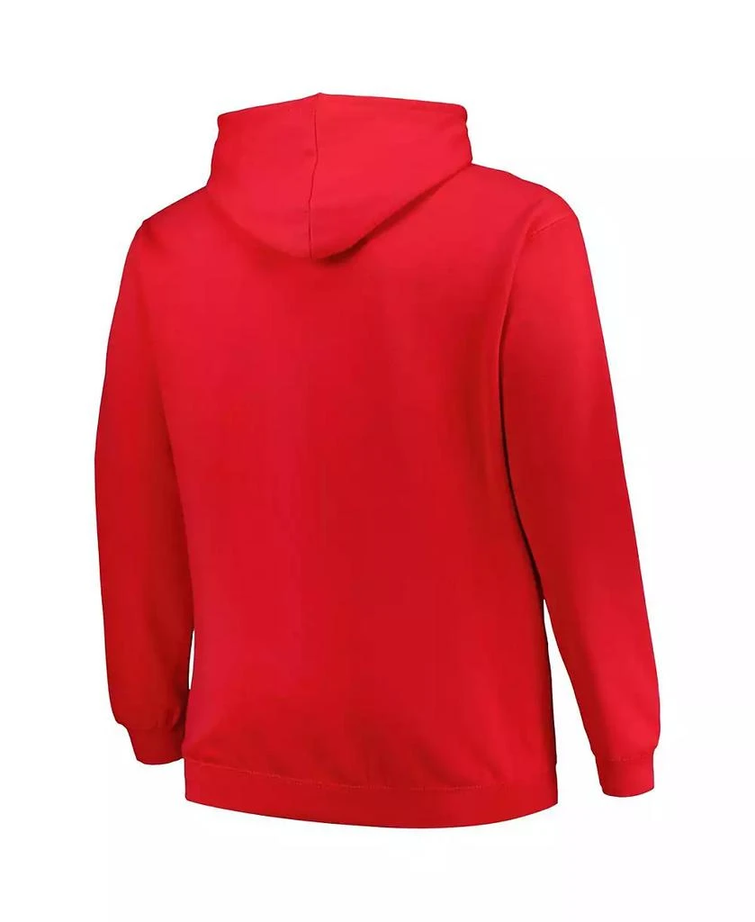 Profile Men
s Red New Jersey Devils Big and Tall Arch Over Logo Pullover Hoodie 2