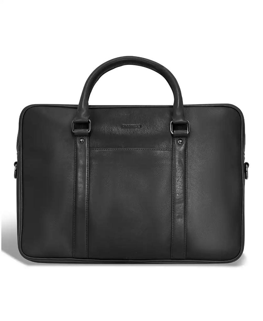 CHAMPS Onyx Collection Leather Slim Briefcase