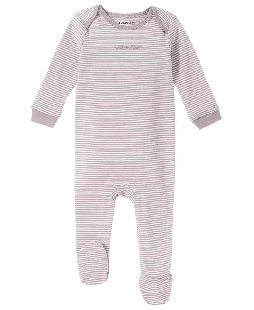 Calvin Klein Baby Boys or Girls Organic Cotton Footed Coverall 1