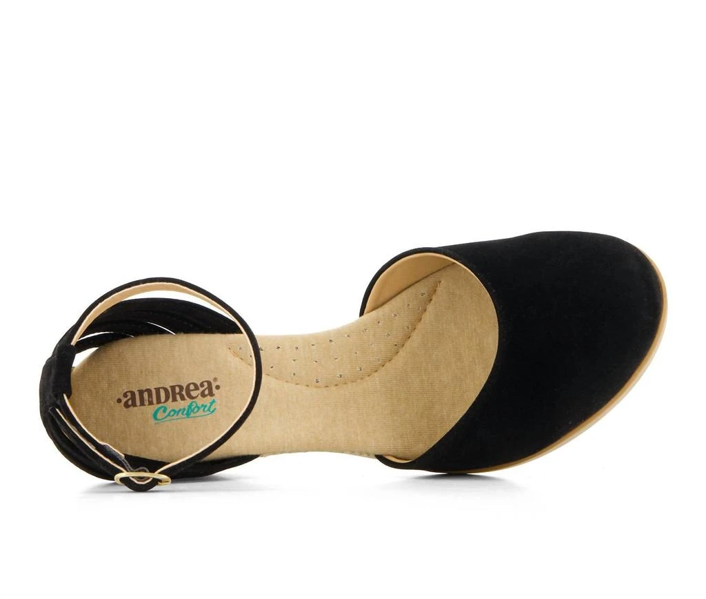 Andrea Women's Wedge Ankle Strap Espadrilles In Black 4