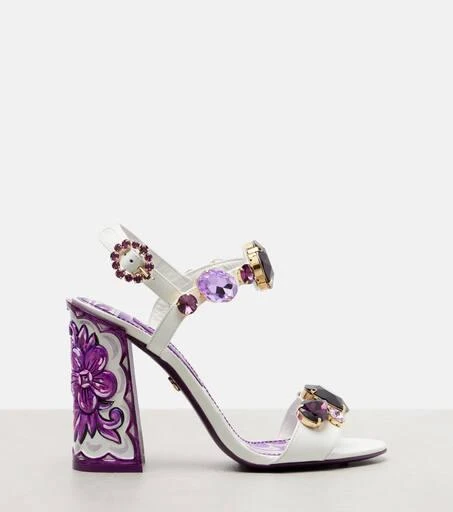 Dolce
Gabbana Majolica embellished leather sandals 4