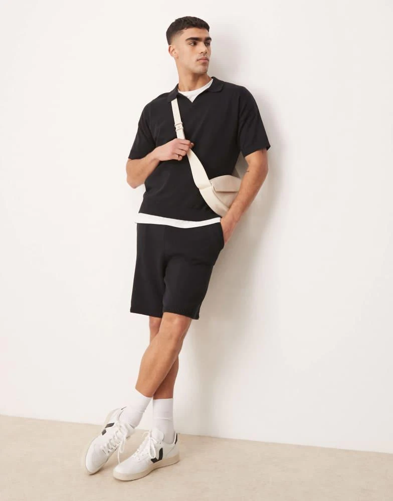 ASOS ASOS DESIGN oversized midweight knitted cotton shorts co-ord