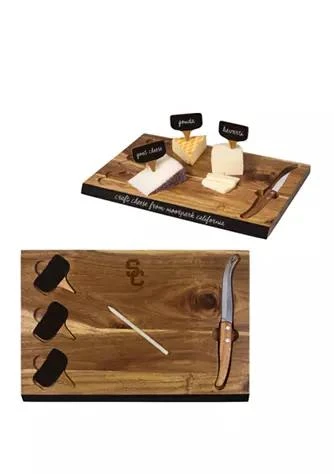 Toscana NCAA USC Trojans Delio Acacia Cheese Cutting Board and Tools Set