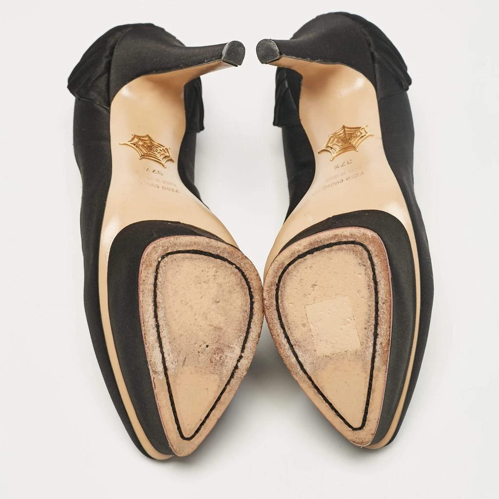 Charlotte Olympia Charlotte Olympia Black Satin Paloma Platform Pumps Size 37.5 6
