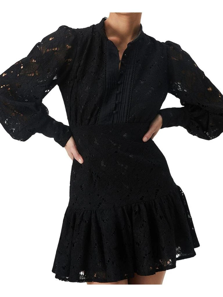 Bardot Womens Lace High Neck Fit & Flare Dress 1