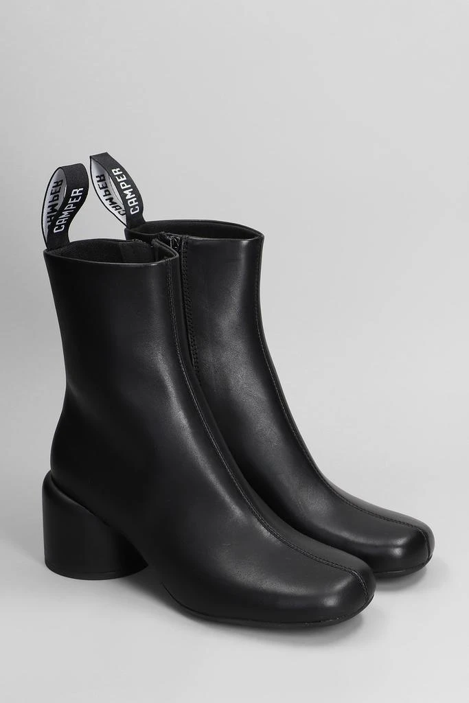 Camper Niki High Heels Ankle Boots In Black Leather 2