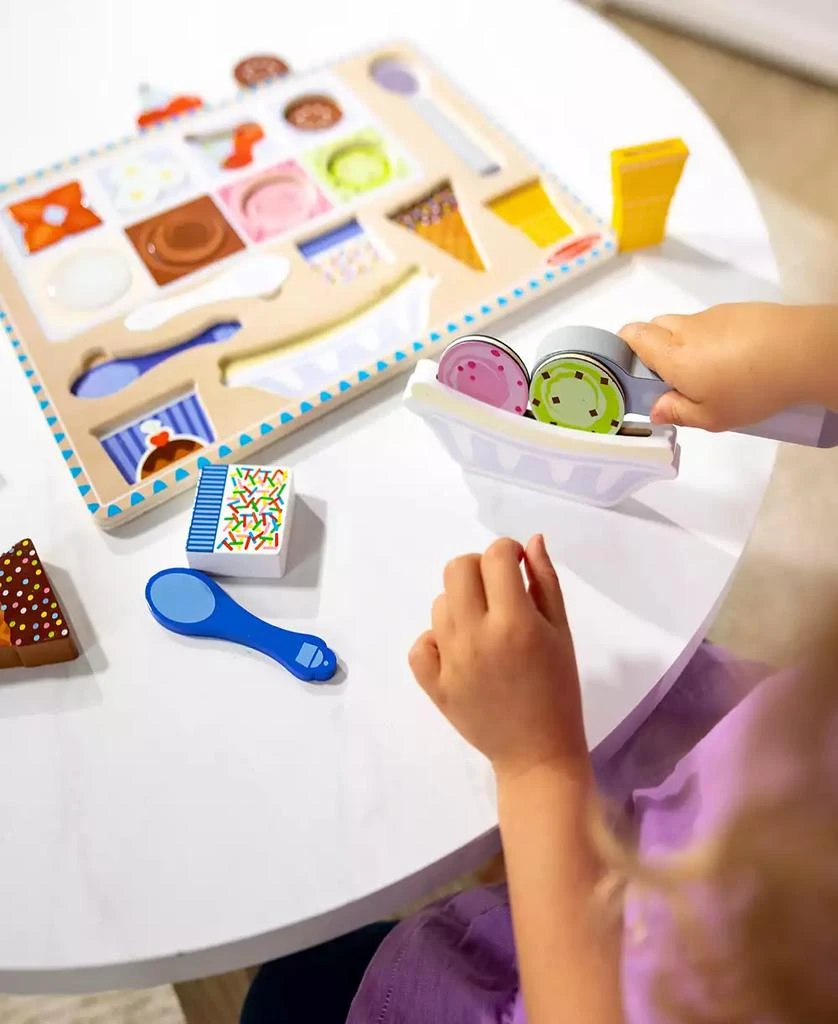 Melissa & Doug Melissa & Doug Wooden Magnetic Ice Cream Puzzle & Play Set 5