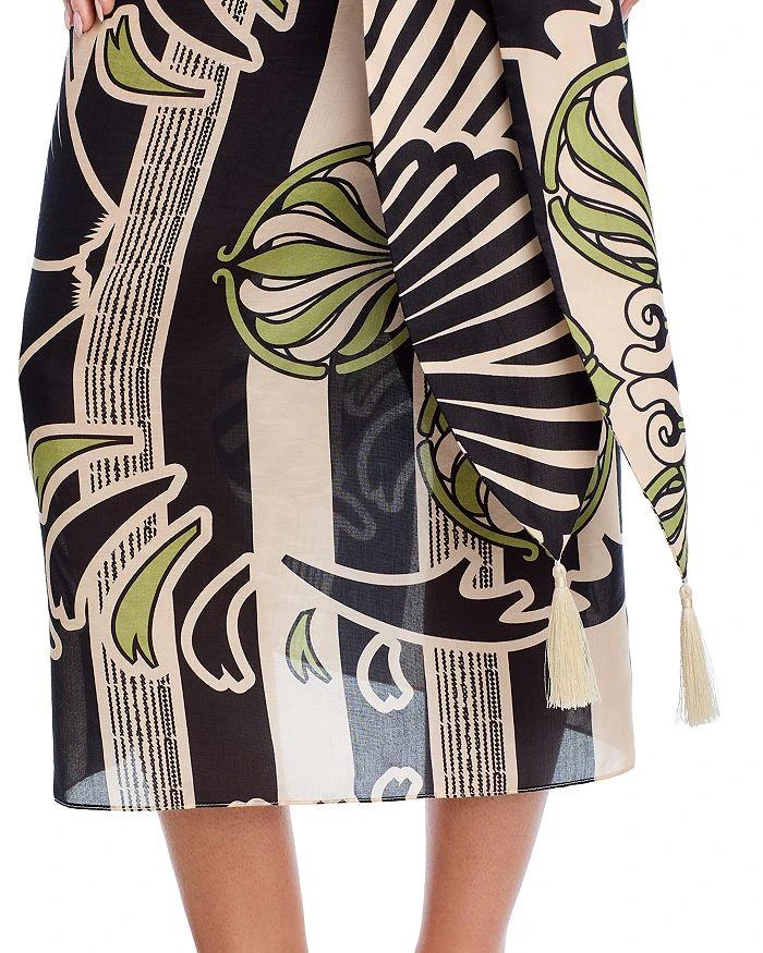 Juan de Dios UAN DE DIOS Printed Side Tie Skirt Swim Cover-Up 3