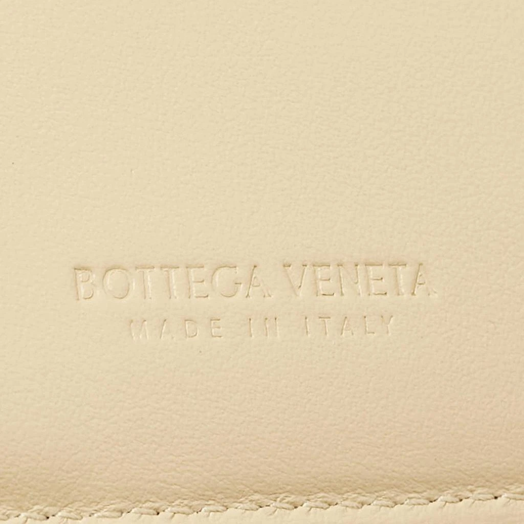 Bottega Veneta Bottega Veneta Beige Leather Intrecciato Cassette Zip Trifold Wallet 10