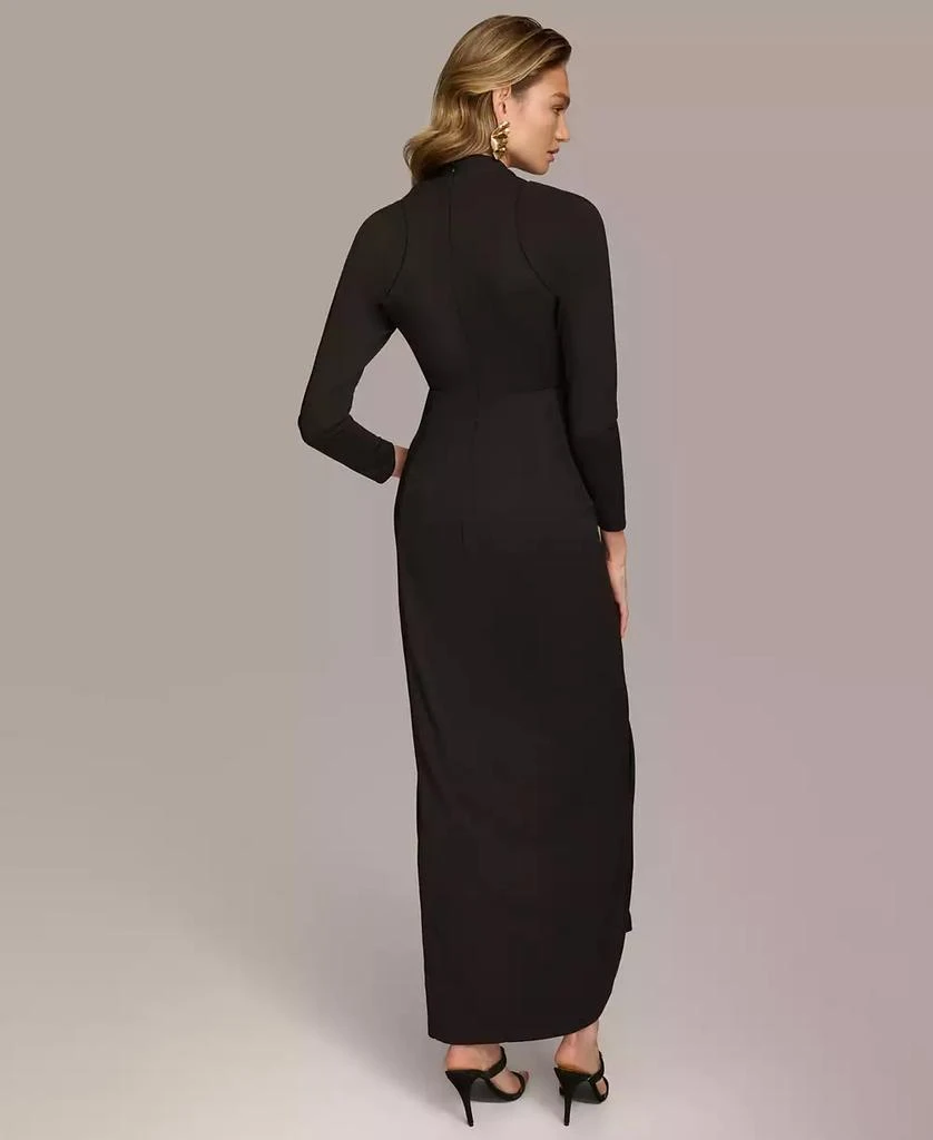 Donna Karan Women's Long Sleeve Front Slit Ruched Gown - Dresses & Skirts -  Compare Prices from 7+ Stores - Free Shipping - BeyondStyle