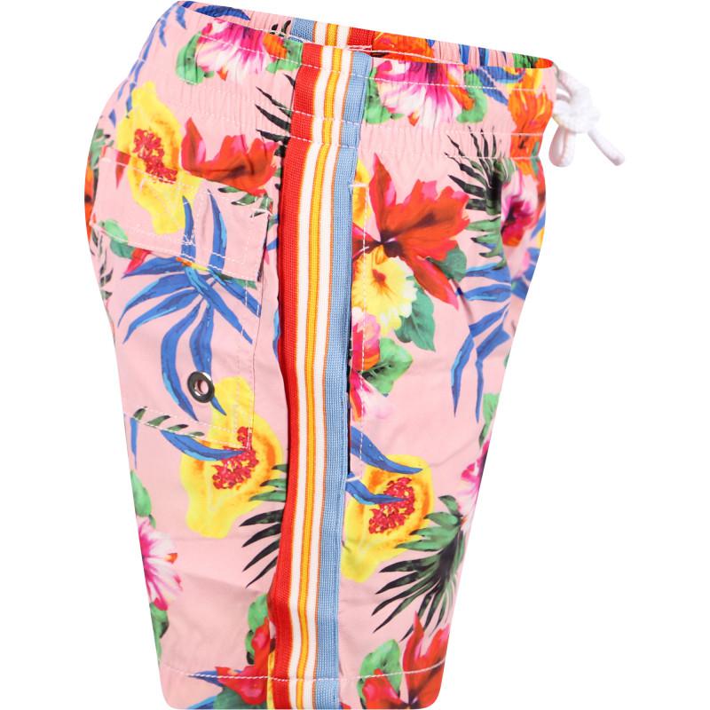 BANANA MOON Tropical flowers drawstring swimming trunks in pink