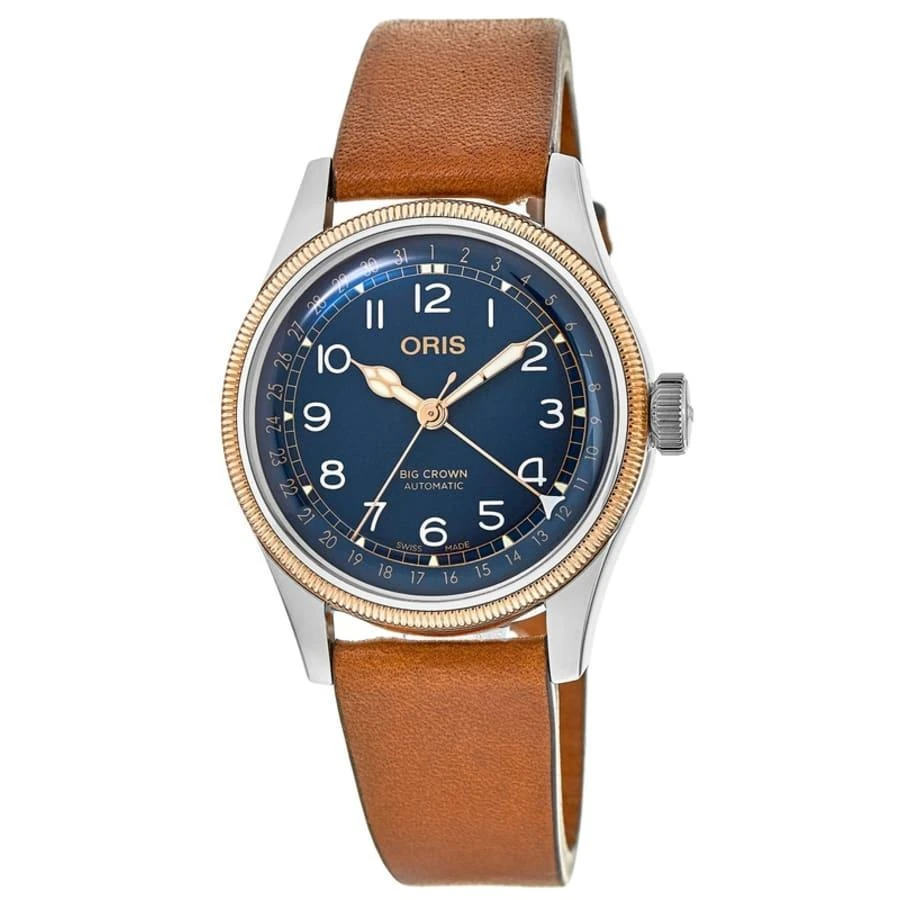 Oris Big Crown Pointer Date Blue Dial Brown Leather Strap Men's Watch 01 754 7741 4365-07 5 20 71 1