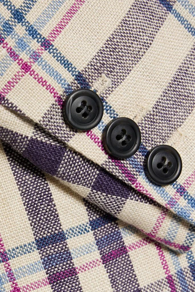 MARANT ÉTOILE Ilindae checked linen blazer 4