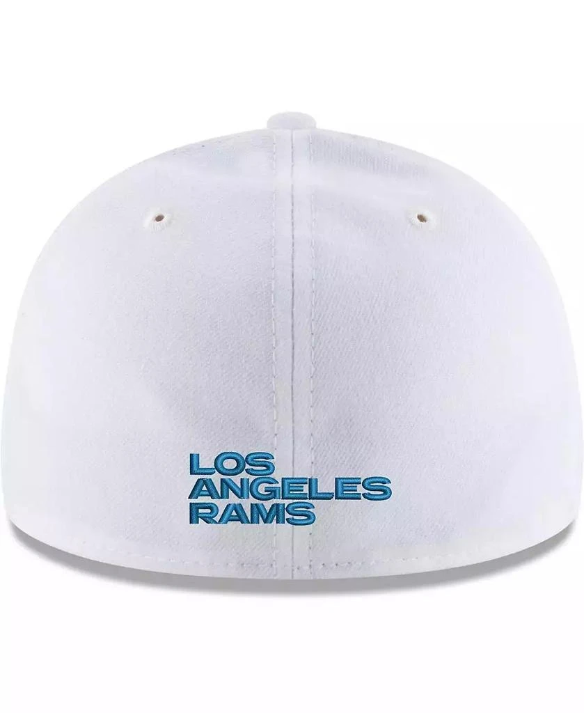 New Era Men's White Los Angeles Rams Team Logo Omaha Low Profile 59FIFTY Fitted Hat 3