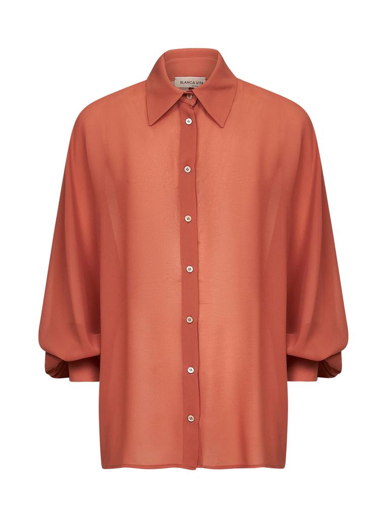 BLANCA VITA BLANCA VITA | Orange crêpe Cucumber shirt | Women | 40