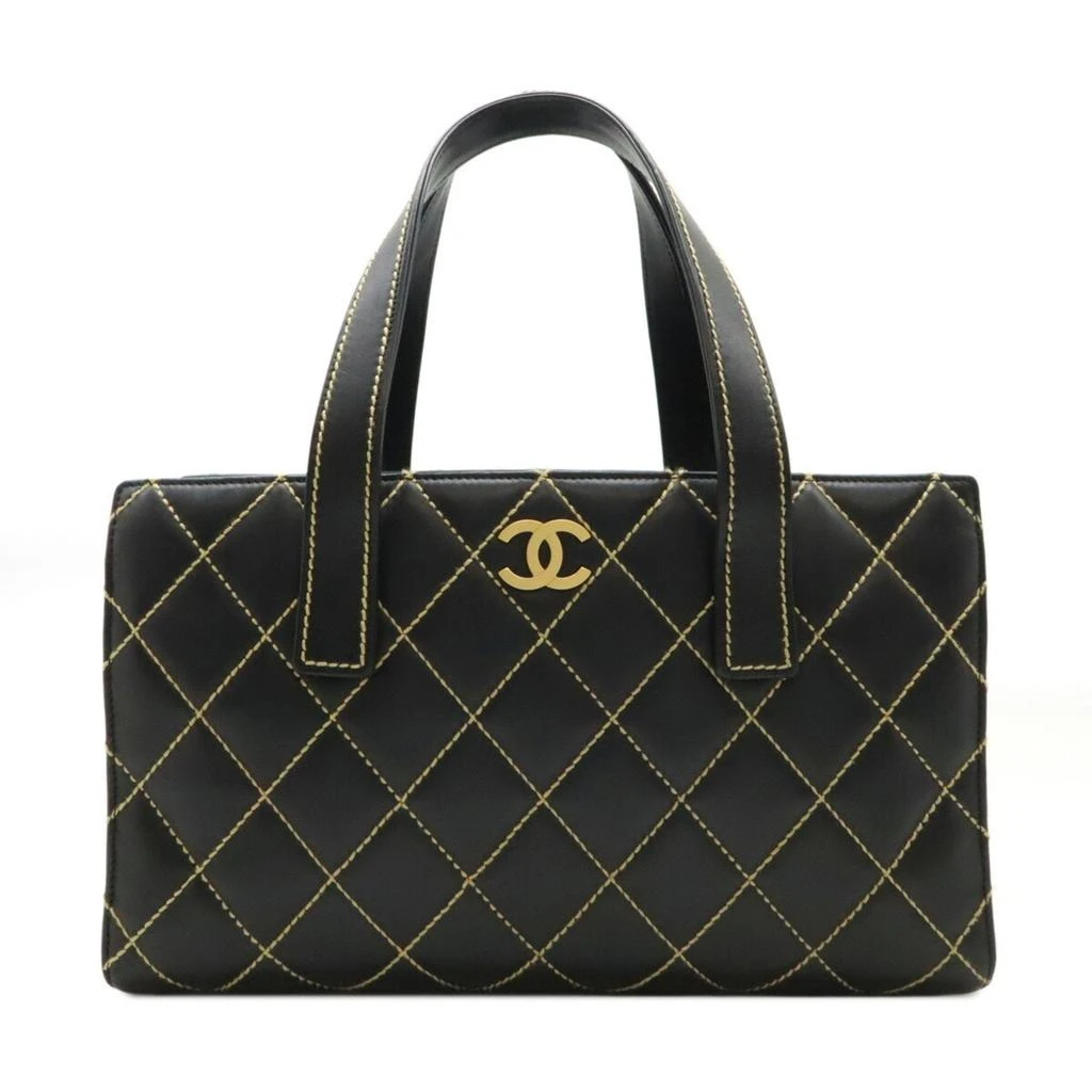 Chanel Wild Stitch Leather Handbag Tote Bag (Pre-Owned) 1