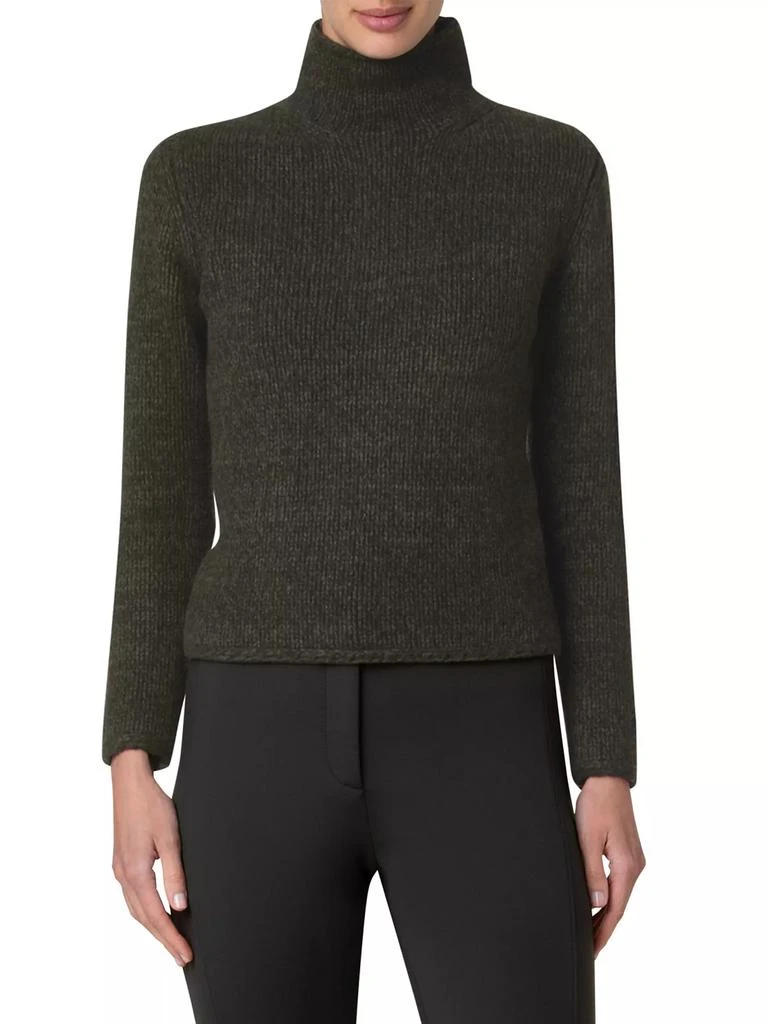 Akris Cashmere-Wool Two-Tone Mouline Sweater 3