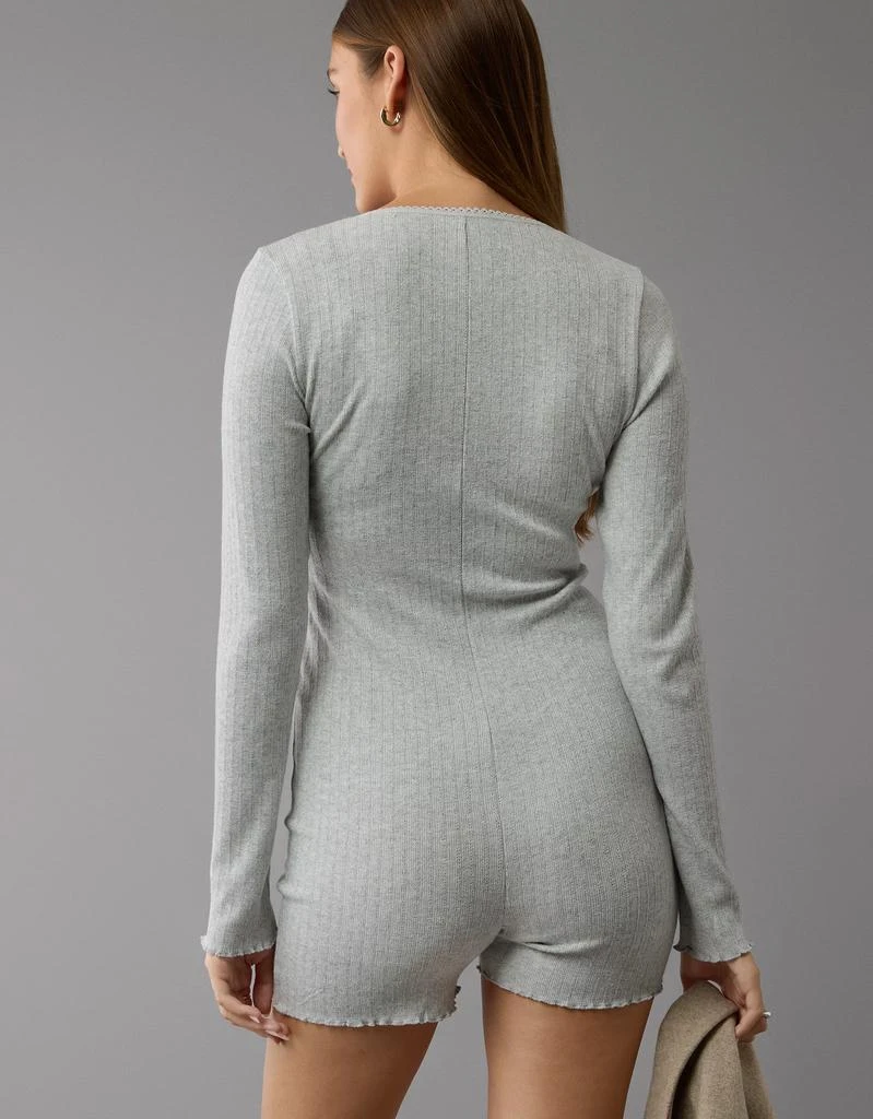 AE AE Long-Sleeve Henley Lounge Romper 2
