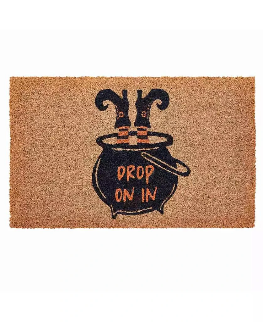 VCNY Home Drop on In Halloween Coir Outdoor Doormat 1