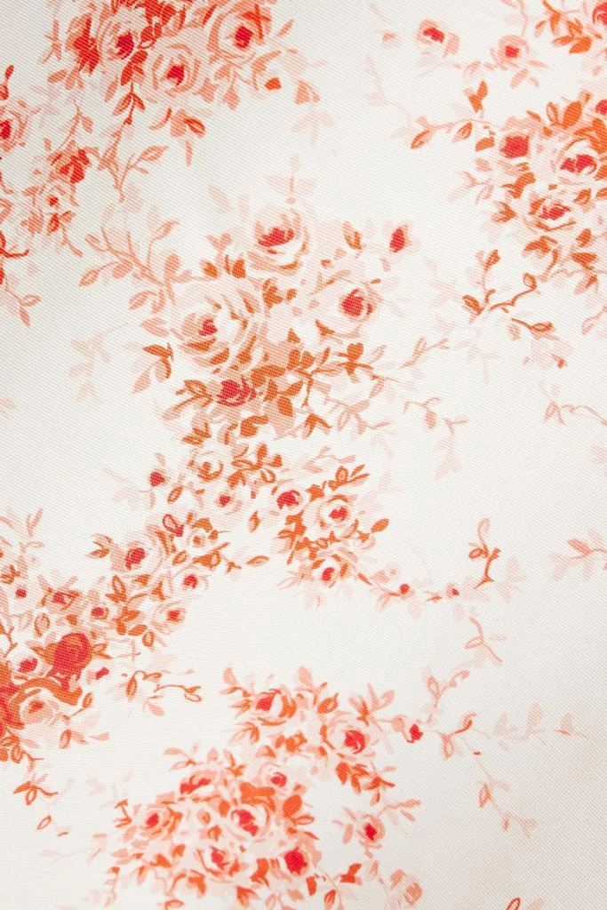 Valentino Floral-print cotton and silk-blend twill mini skirt 4