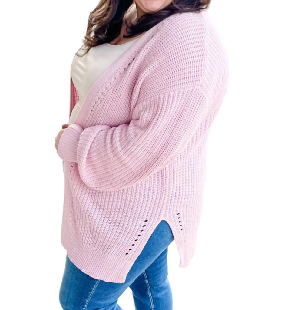 Blu Pepper Clarette Cardigan In Pink 3