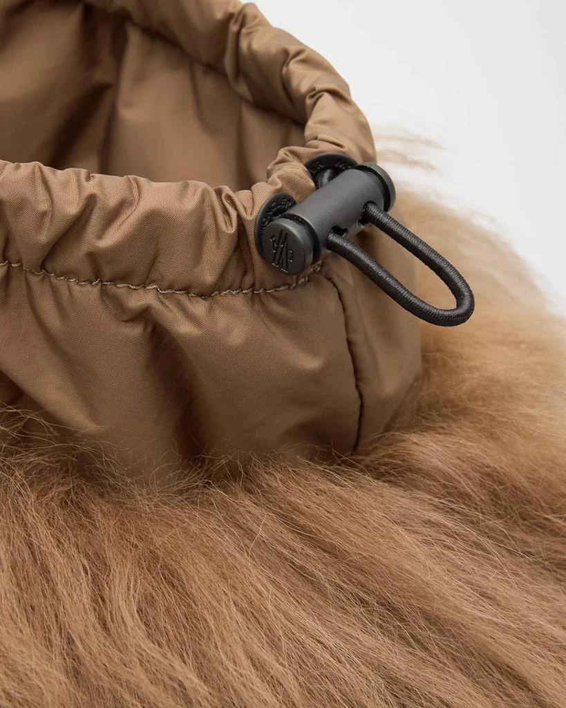 Moncler Gaia Shaggy Shearling Tall Snow Boots 6
