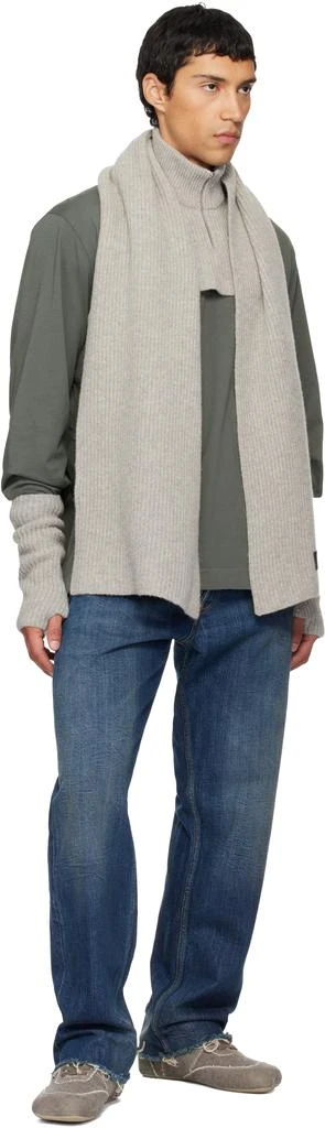 MM6 Gray Fisherman Knit Arm Warmers 3