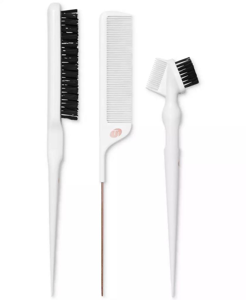 T3 Detail Set with Pintail Comb, Edge Brush, and Teasing Brush, 3 Piece