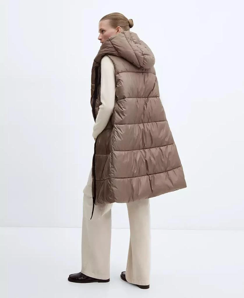 Mango Women's Long Quilted Vest 6