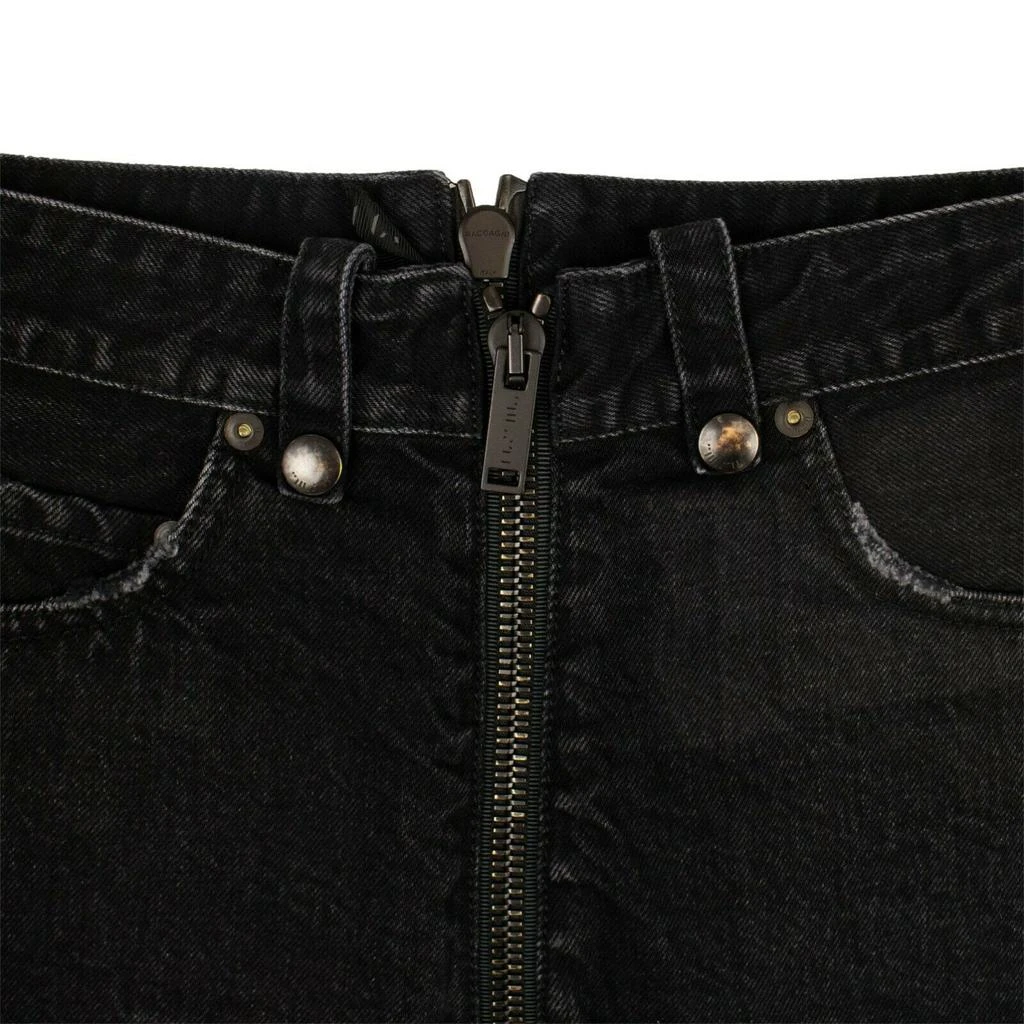 Unravel Project Denim Distressed Hem Short Pants - Black 3