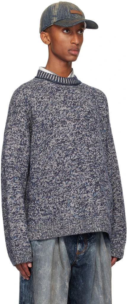 Acne Studios Navy Jacquard Sweater 2