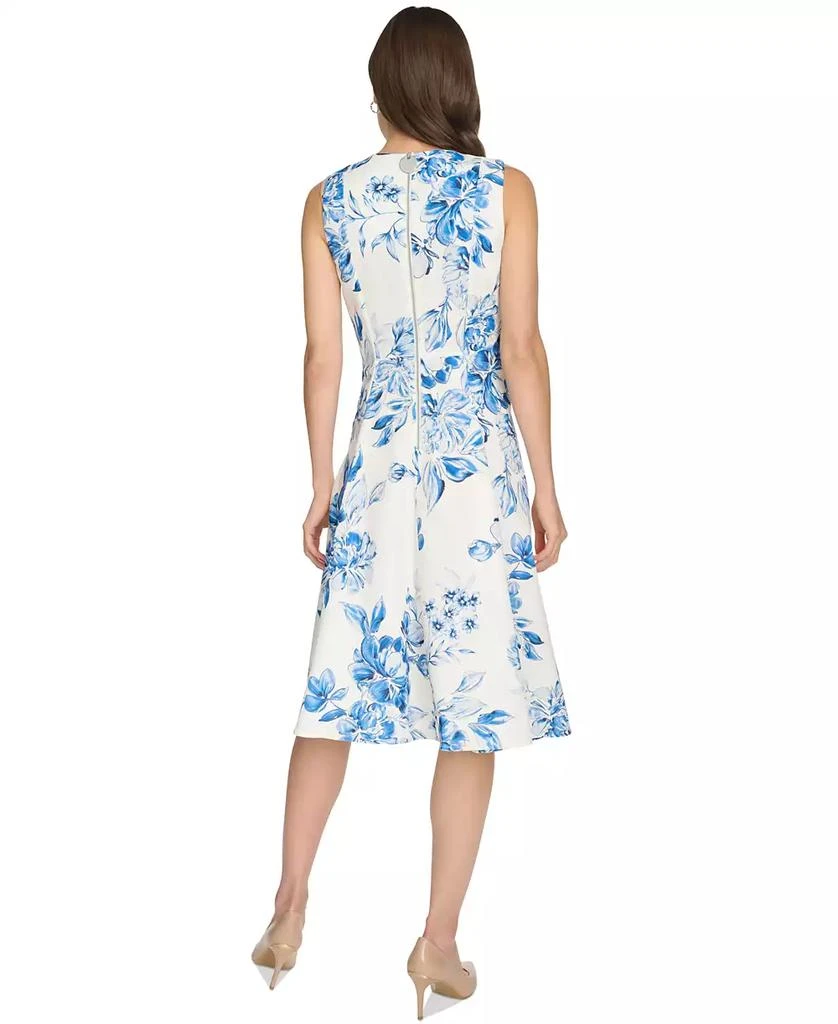 Calvin Klein Women's Floral A-Line Sleeveless Midi Dress 5