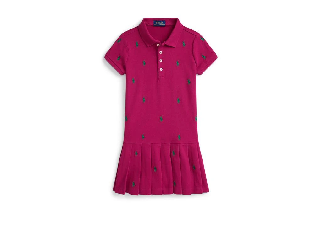 Ralph Lauren Polo Pony Stretch Mesh Polo Dress (Toddler/Little Kid)