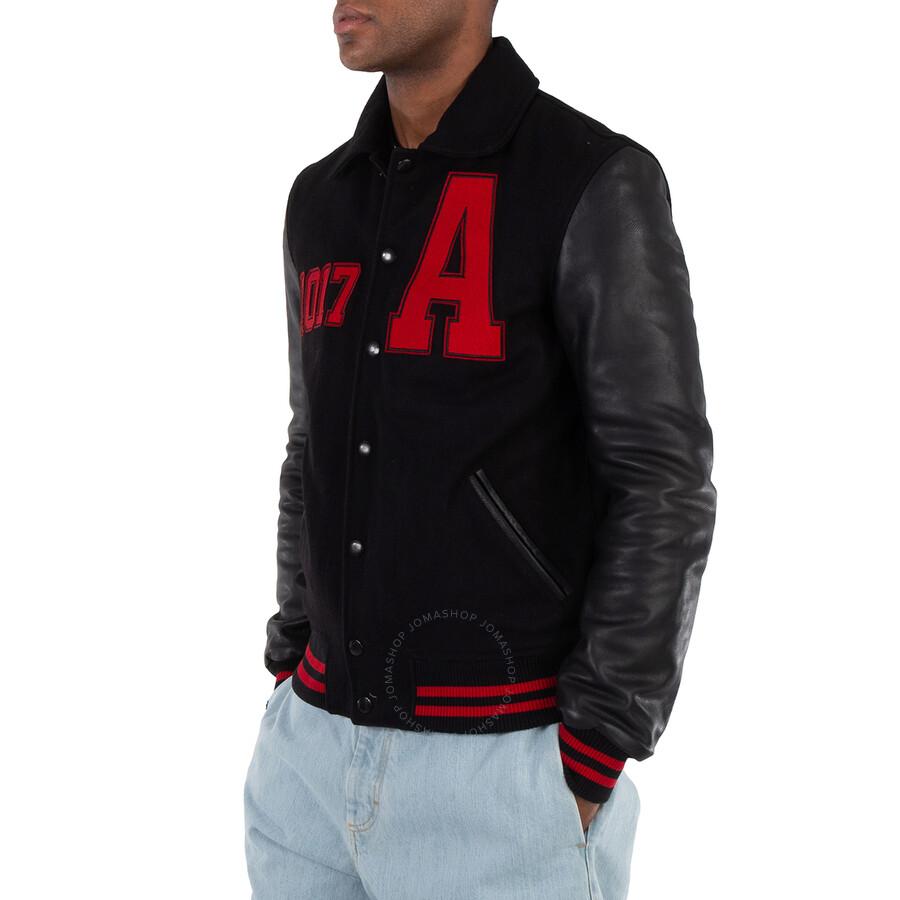 1017 ALYX 9SM Logo Print Varsity-Style Jacket In Black