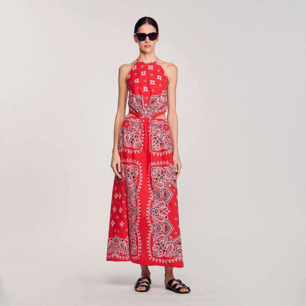 Sandro Bandana-print maxi dress 1