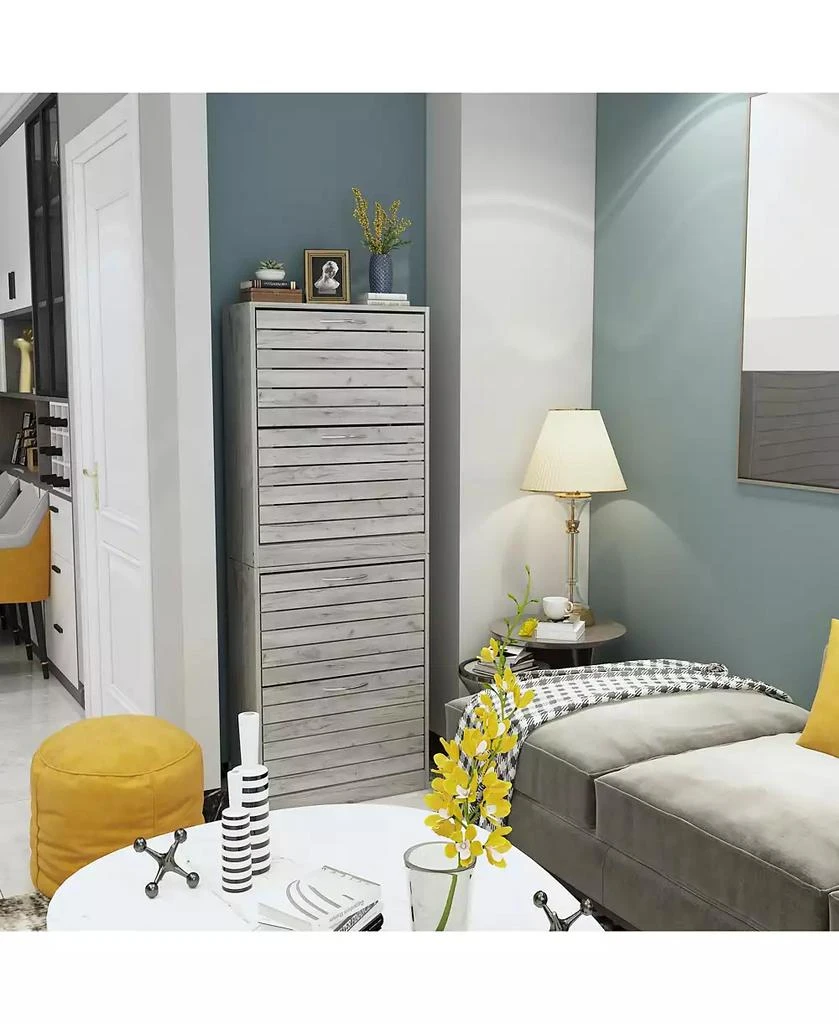 Homsee Shoe Cabinet with 2-Shutter Door, Shoe Rack 10