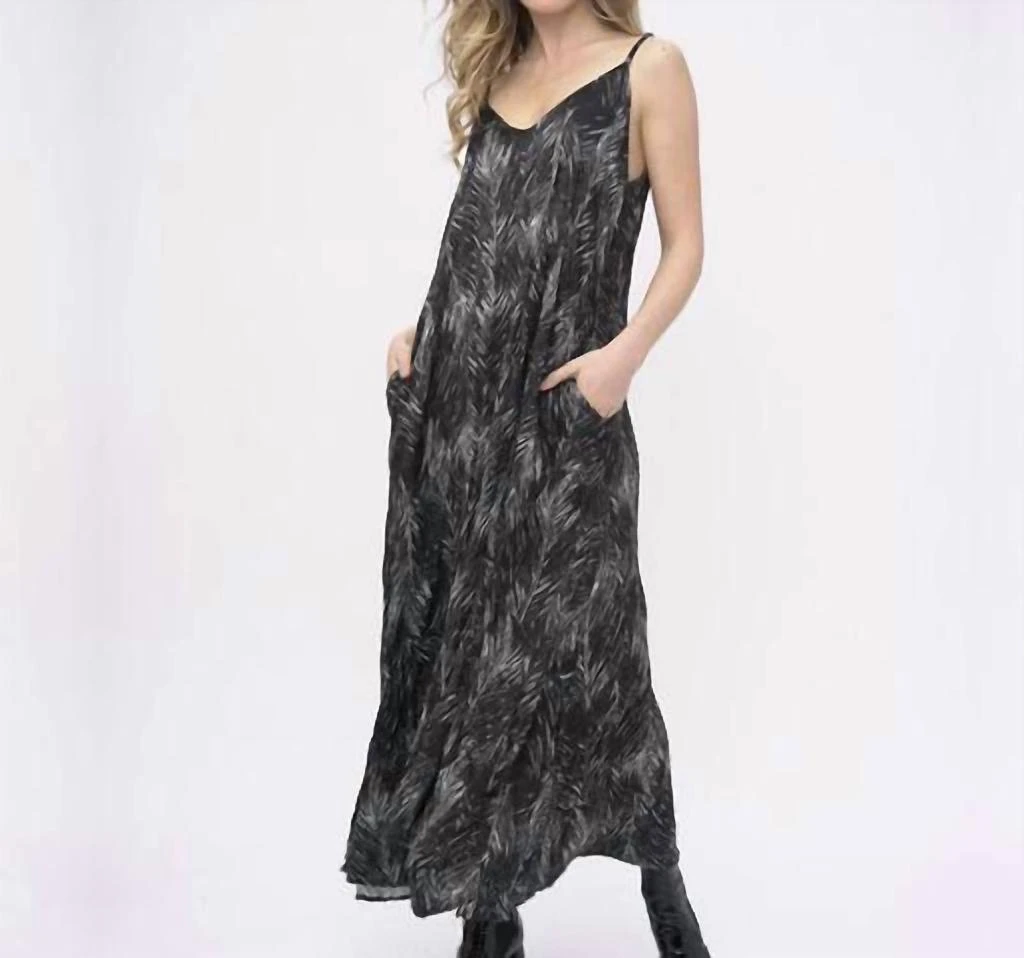 Baci Baci - Ruffle Leaf Print Maxi Dress 1