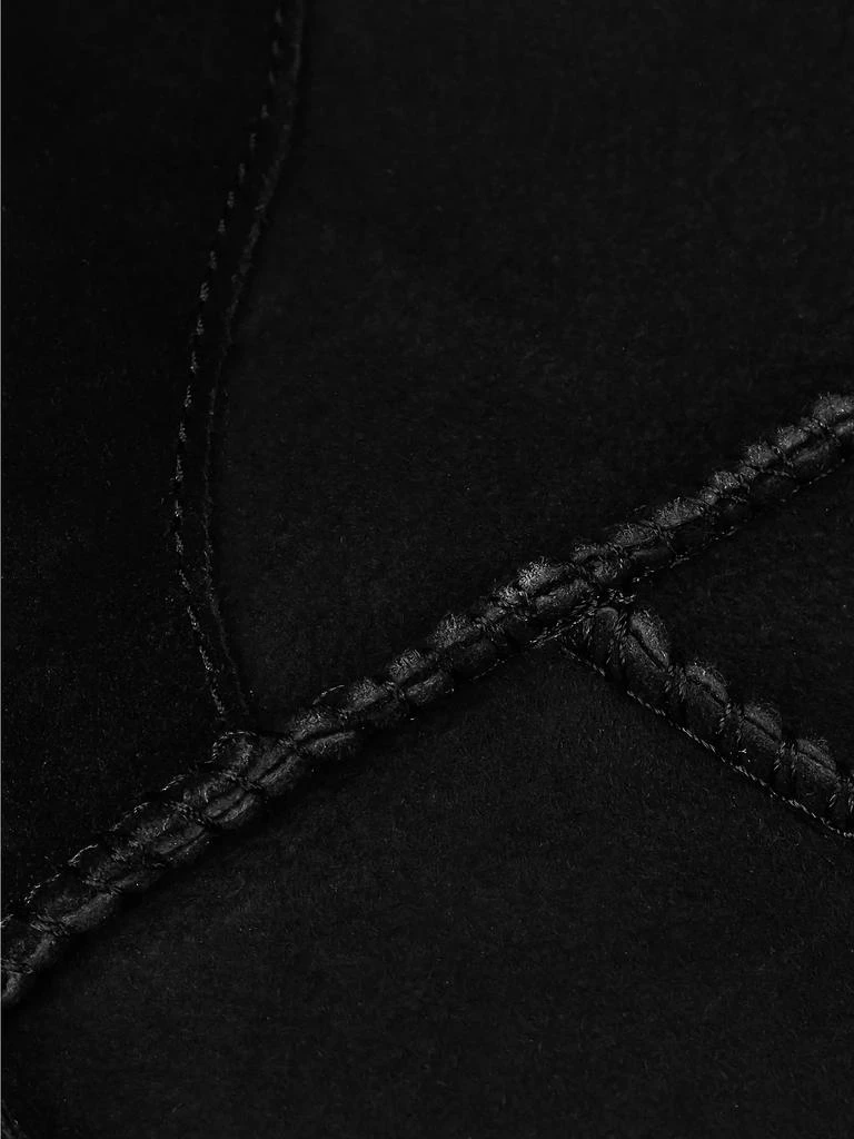 UGG Classic Heritage Suede & Shearling Classic Mini Bomber Boots 6