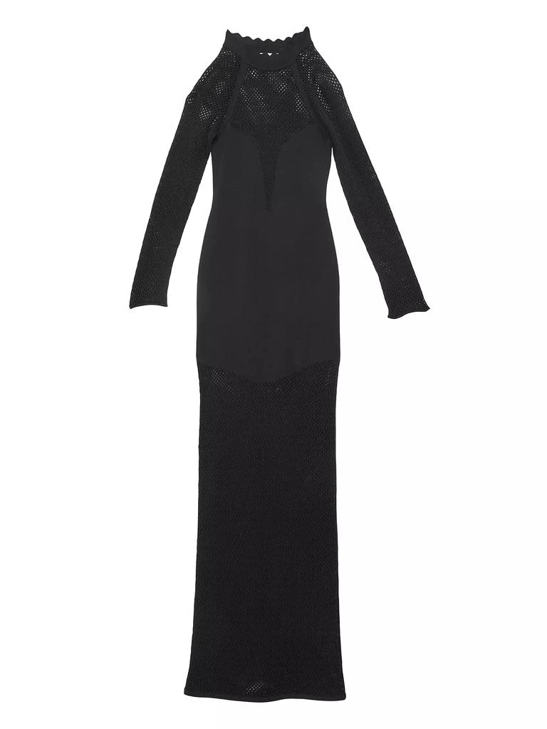 Fleur du Mal Mesh Body-Con Maxi Dress 1