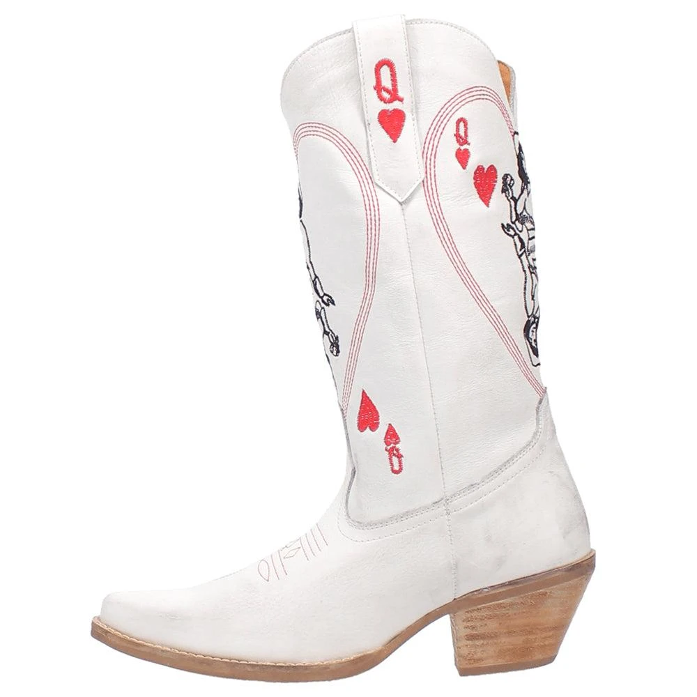 Dingo Queen A Hearts Round Toe Embroidered Cowboy Boots 3