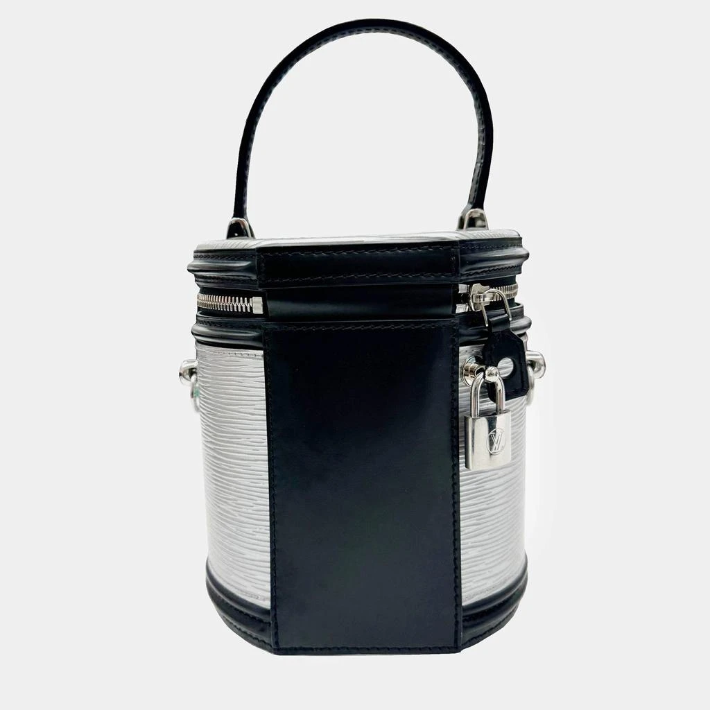 Louis Vuitton Louis Vuitton Silver/Black Leather Cannes Top Handle Bag 3