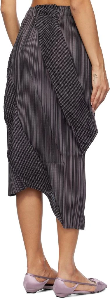Pleats Please Gray Cosmic Rays Midi Skirt 3