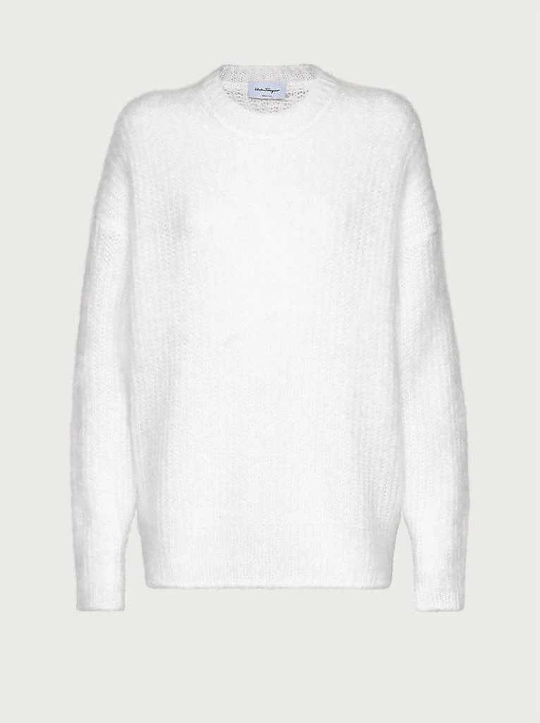 Salvatore Ferragamo Women
s Mohair Sweater In White 4
