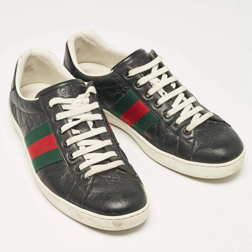 Gucci Gucci Black Guccissima Leather Ace Sneakers Size 41.5 4