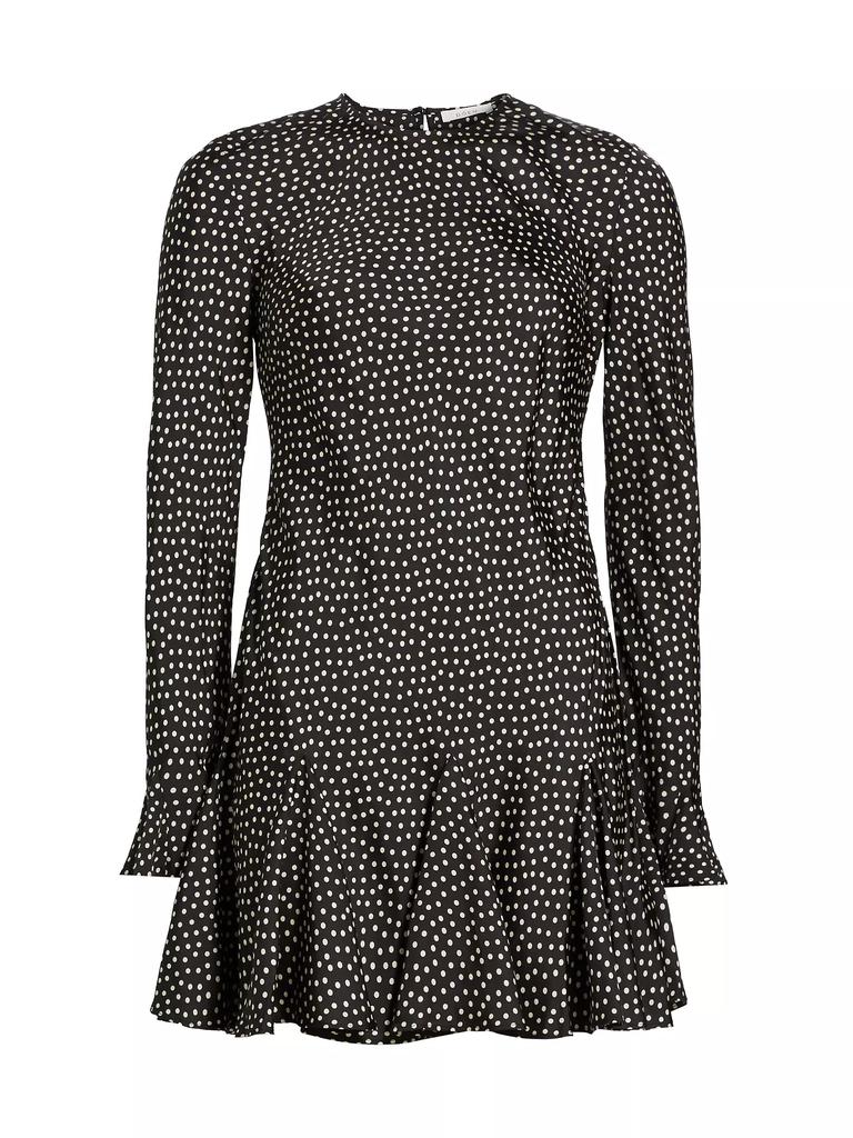 DÔEN Sansa Silk-Blend Polka Dot Dress