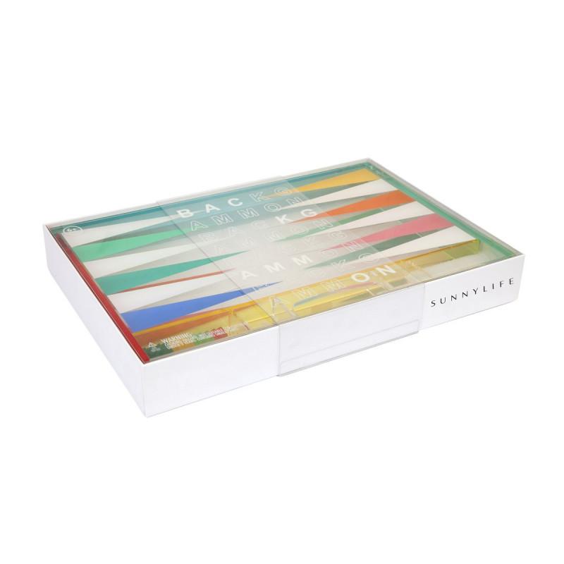 Sunnylife Colorful backgammon lucite board game