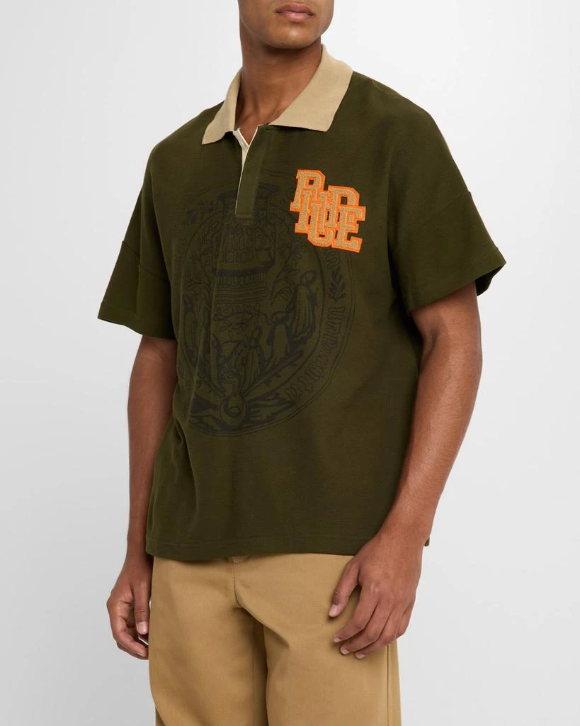 Rhude Men's Scramble Logo Stamp Polo Shirt 4